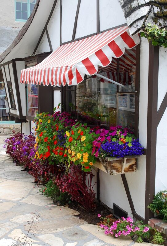 window box, awning, plant, nature, tudor, exterior, window, europe